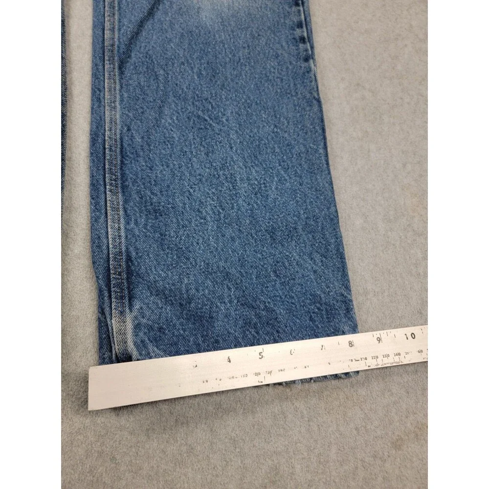 Carhartt Jeans Mens 36 34x30 Straight Regular Blue Cotton Workwear B480 DVB Fade